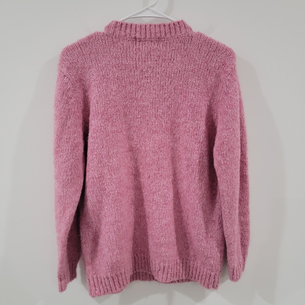 Vintage Womens Sweater Size Small Wool Blend Pink Soft Girl Ballerina Cozy Knit - Picture 3 of 6